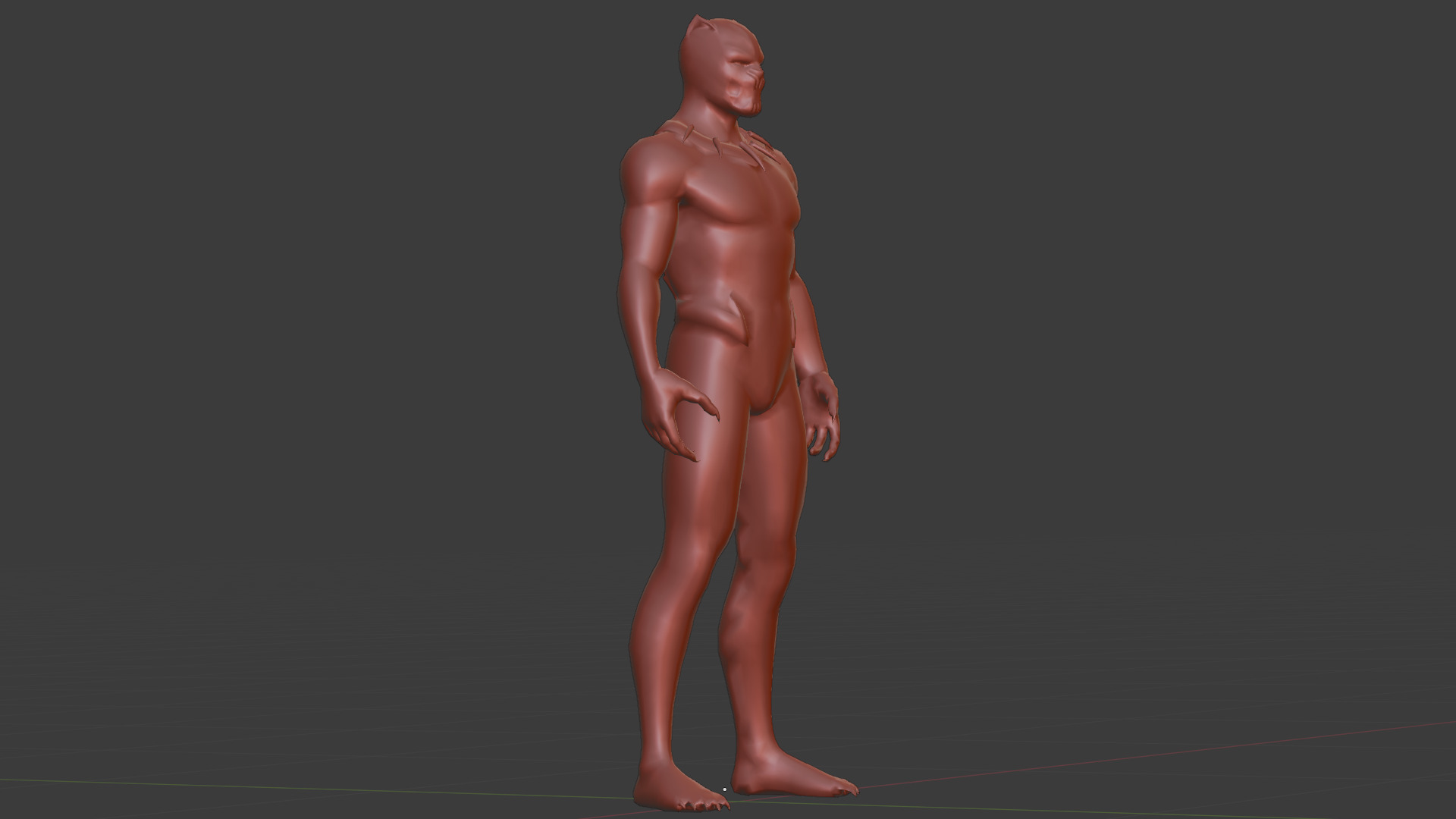 Killmonger Tribal Warrior King 3D Model Wakandan Design Low-poly 3D model_19