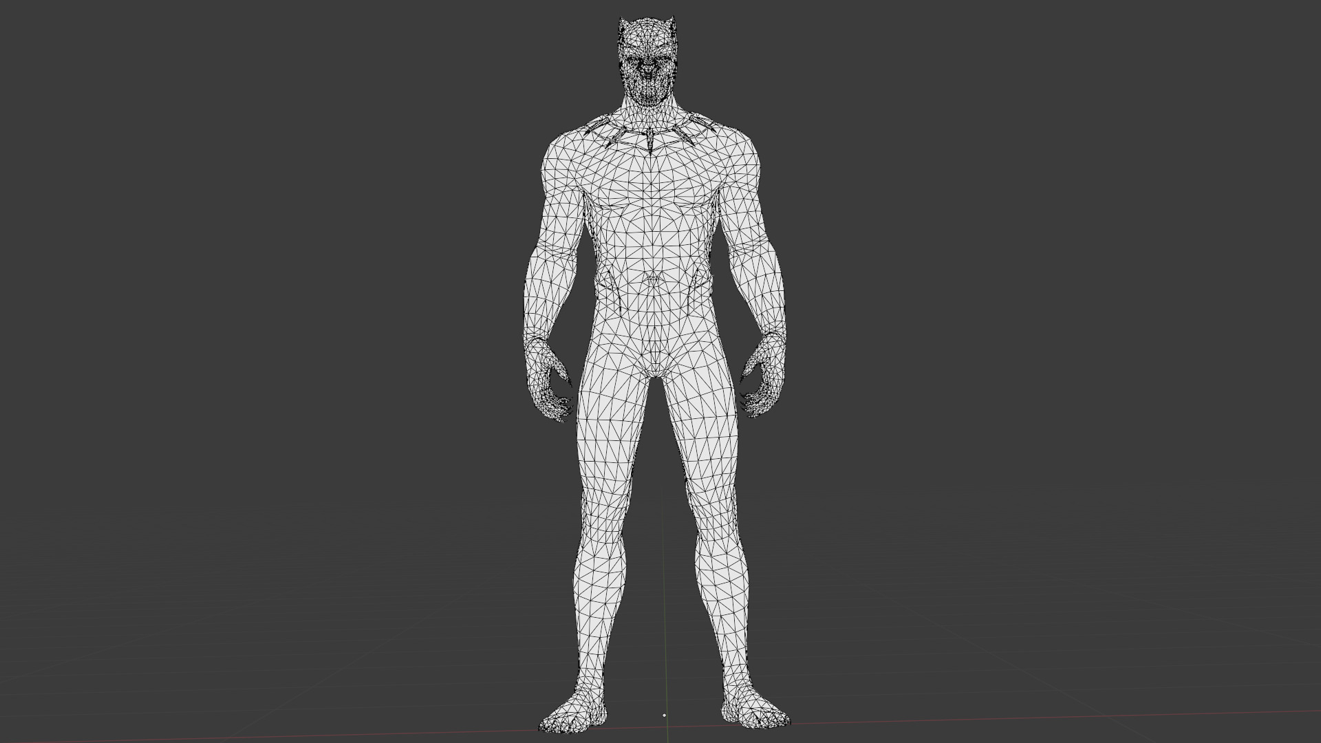 Killmonger Tribal Warrior King 3D Model Wakandan Design Low-poly 3D model_25