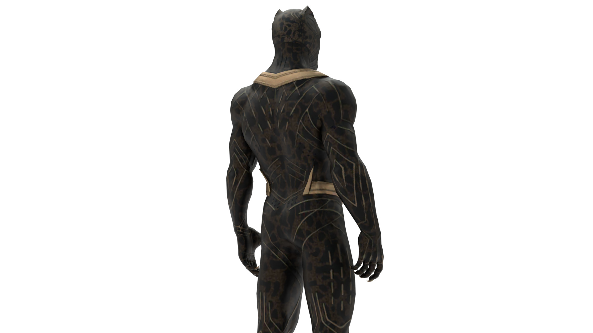 Killmonger Tribal Warrior King 3D Model Wakandan Design Low-poly 3D model_2