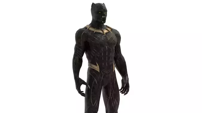 Killmonger Tribal Warrior King 3D Model Wakandan Design Low-poly 3D model