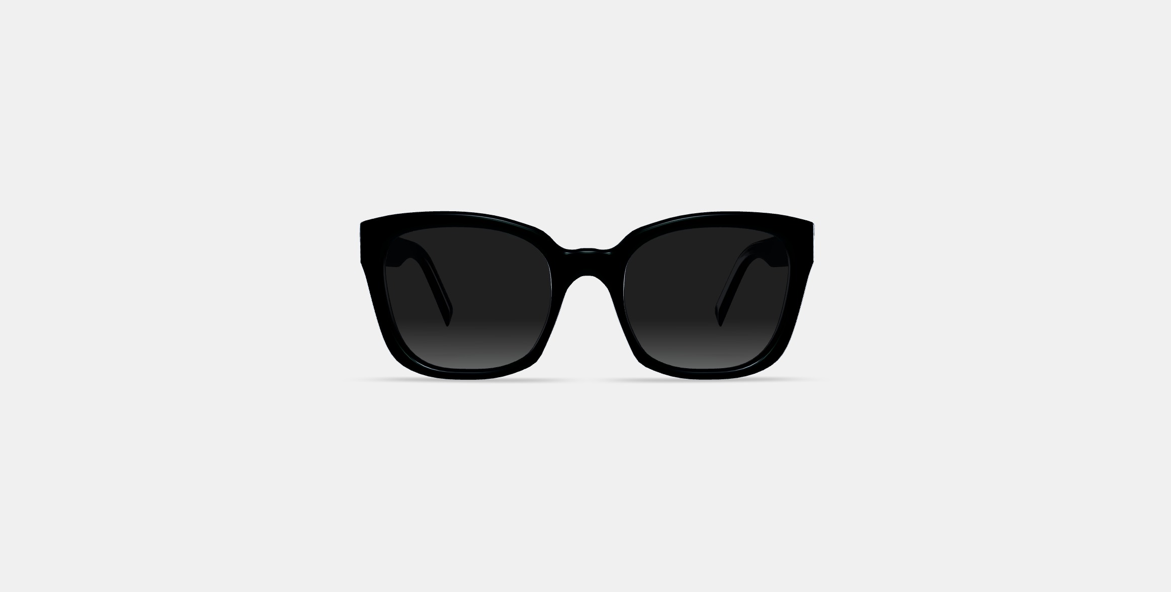 Aubrey Sunglasses in Jet Black Low-poly 3D model_10