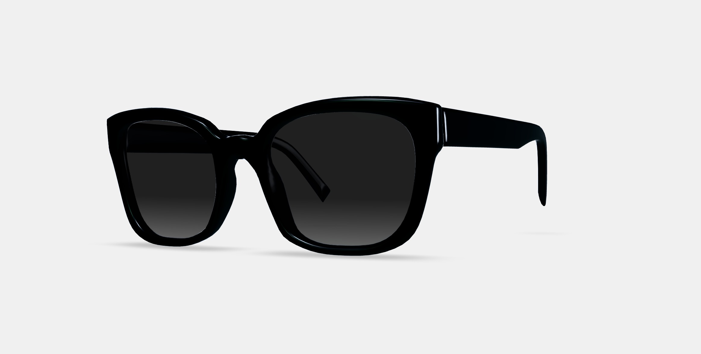 Aubrey Sunglasses in Jet Black Low-poly 3D model_13