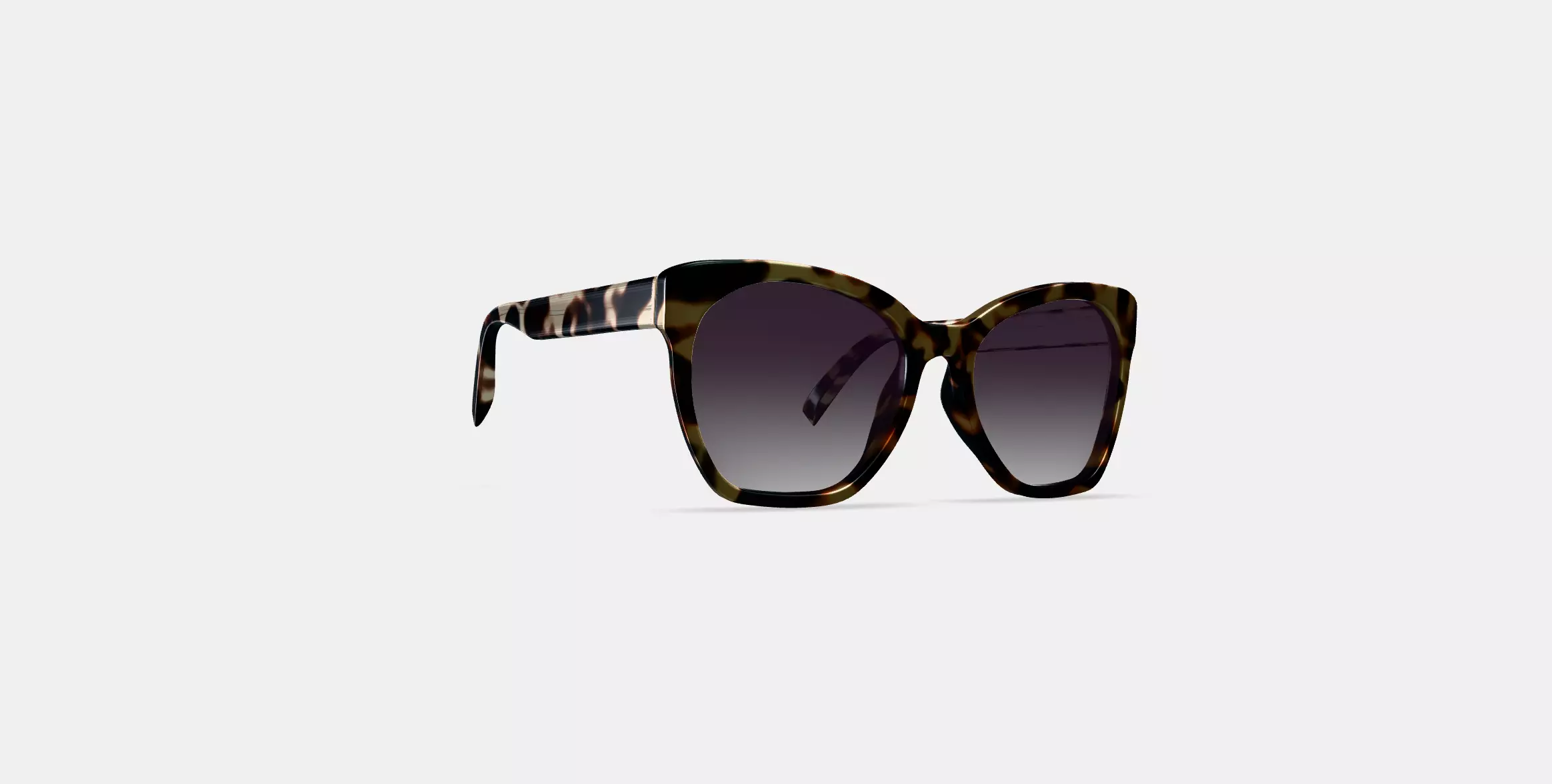 Rhea Sunglasses in Truffle Tortoise Low-poly 3D model_0