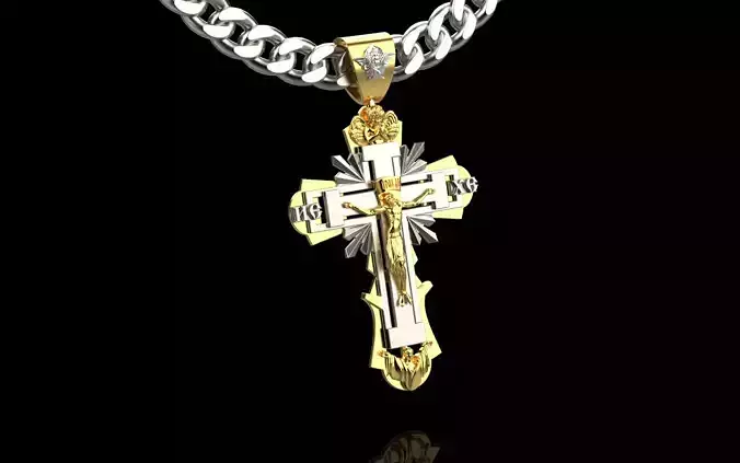 Cross pendant 271124 cartier 3D print model