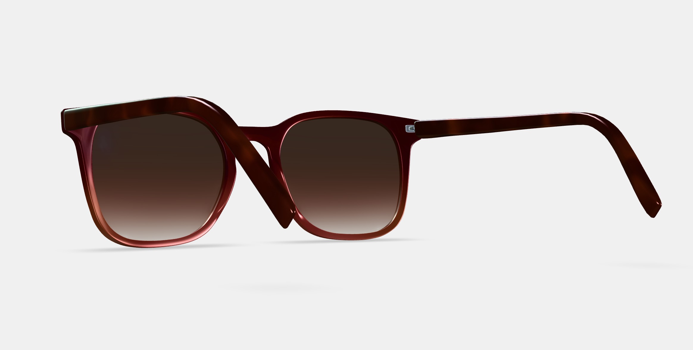 Rosie Sunglasses in Mulberry Tortoise Fade Low-poly 3D model_3