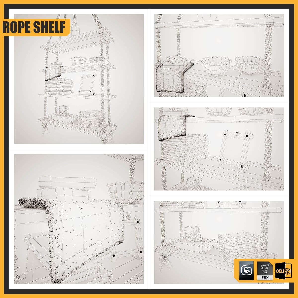 ROPE SHELF 3D model_2