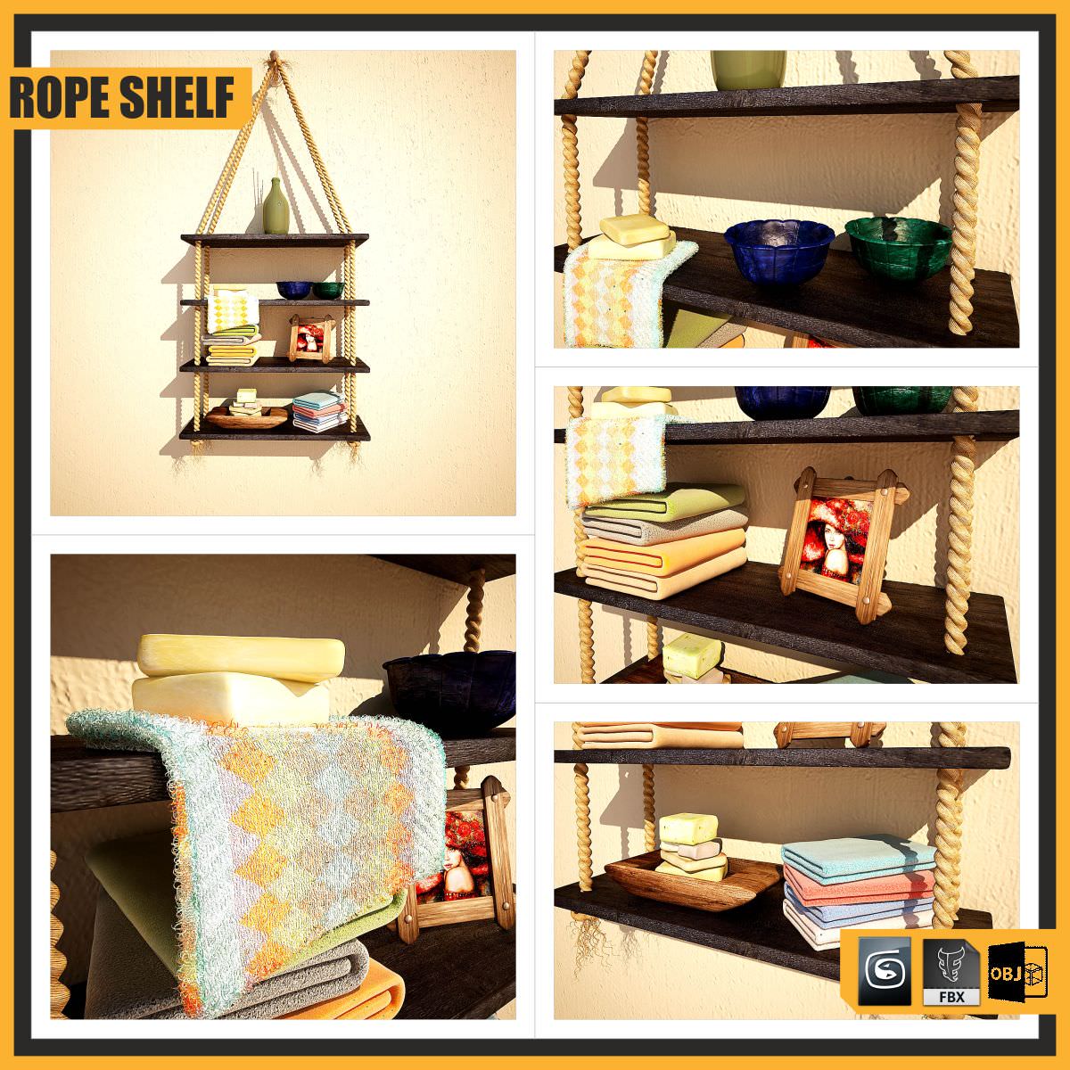 ROPE SHELF 3D model_1