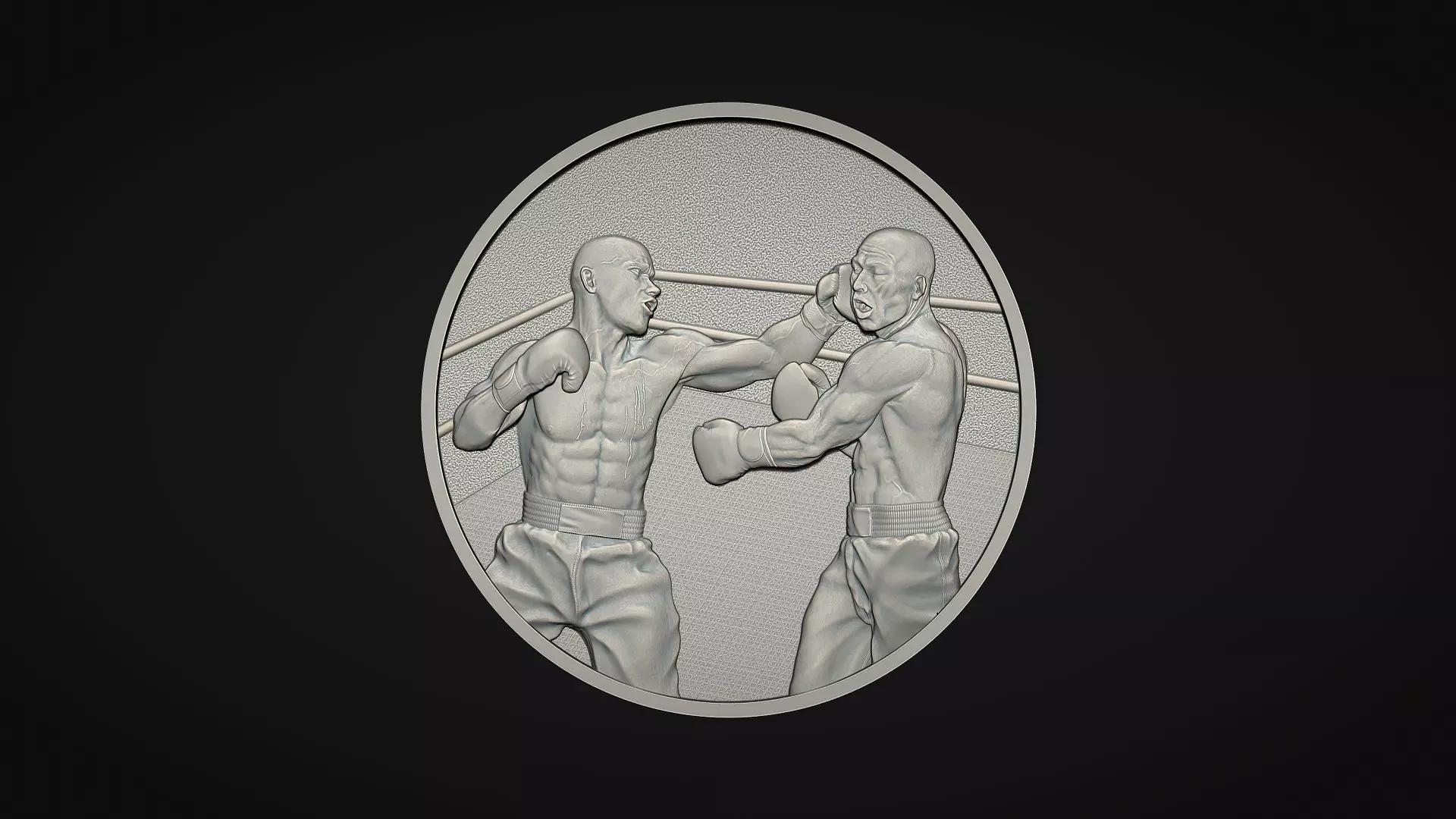 Boxing Medal 3D print model