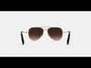 Raider Sunglasses in Polished Gold Low-poly 3D model_1