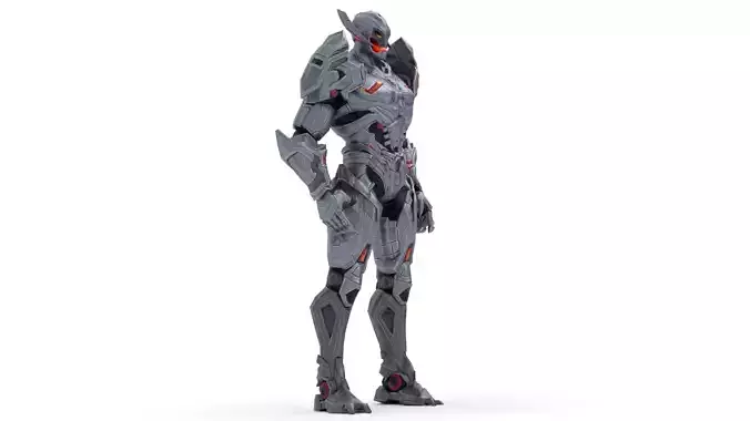 Ultron Futuristic AI Robot Overlord 3D Model Metallic Villain Low-poly 3D model
