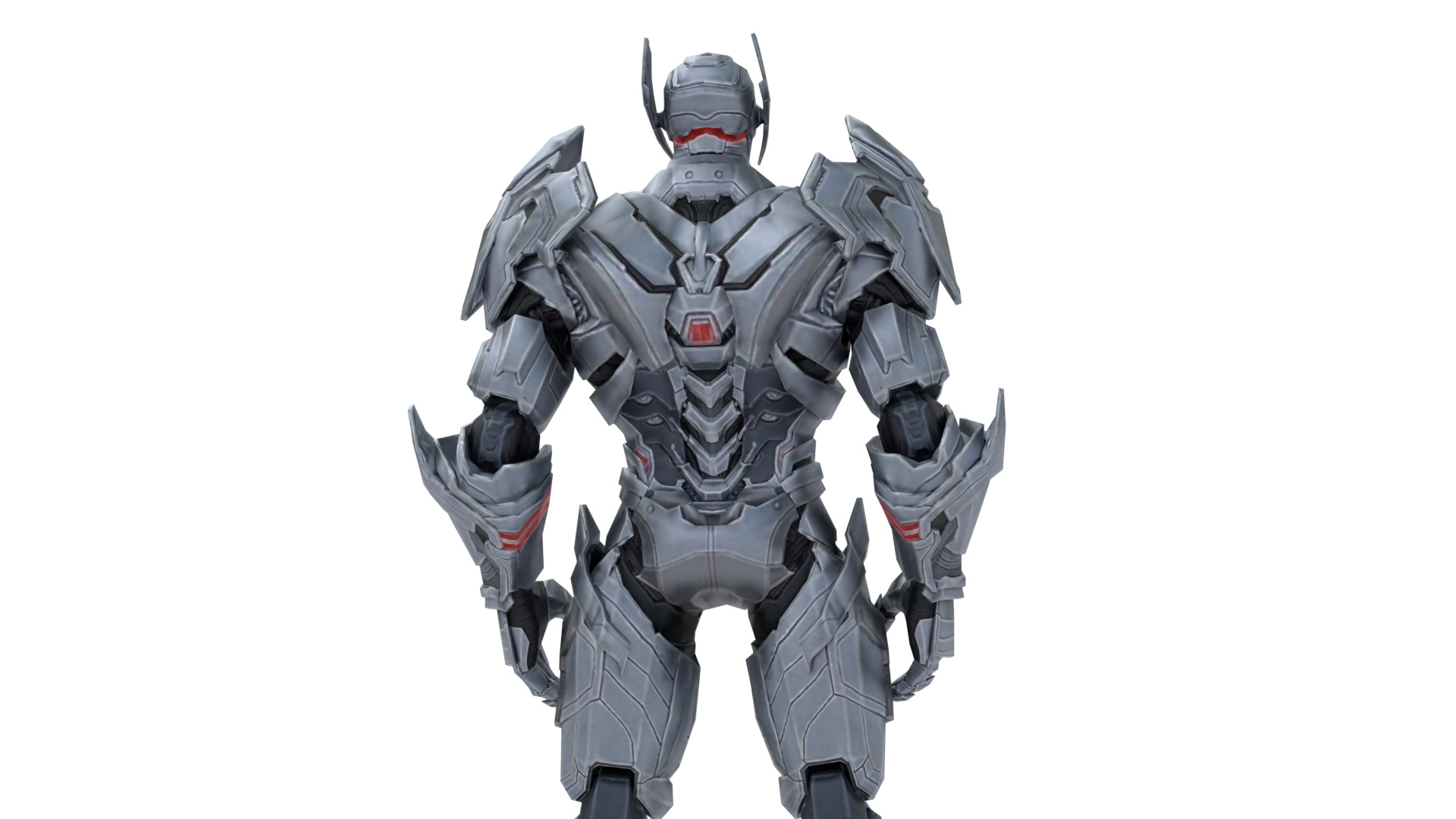 Ultron Futuristic AI Robot Overlord 3D Model Metallic Villain Low-poly 3D model_3