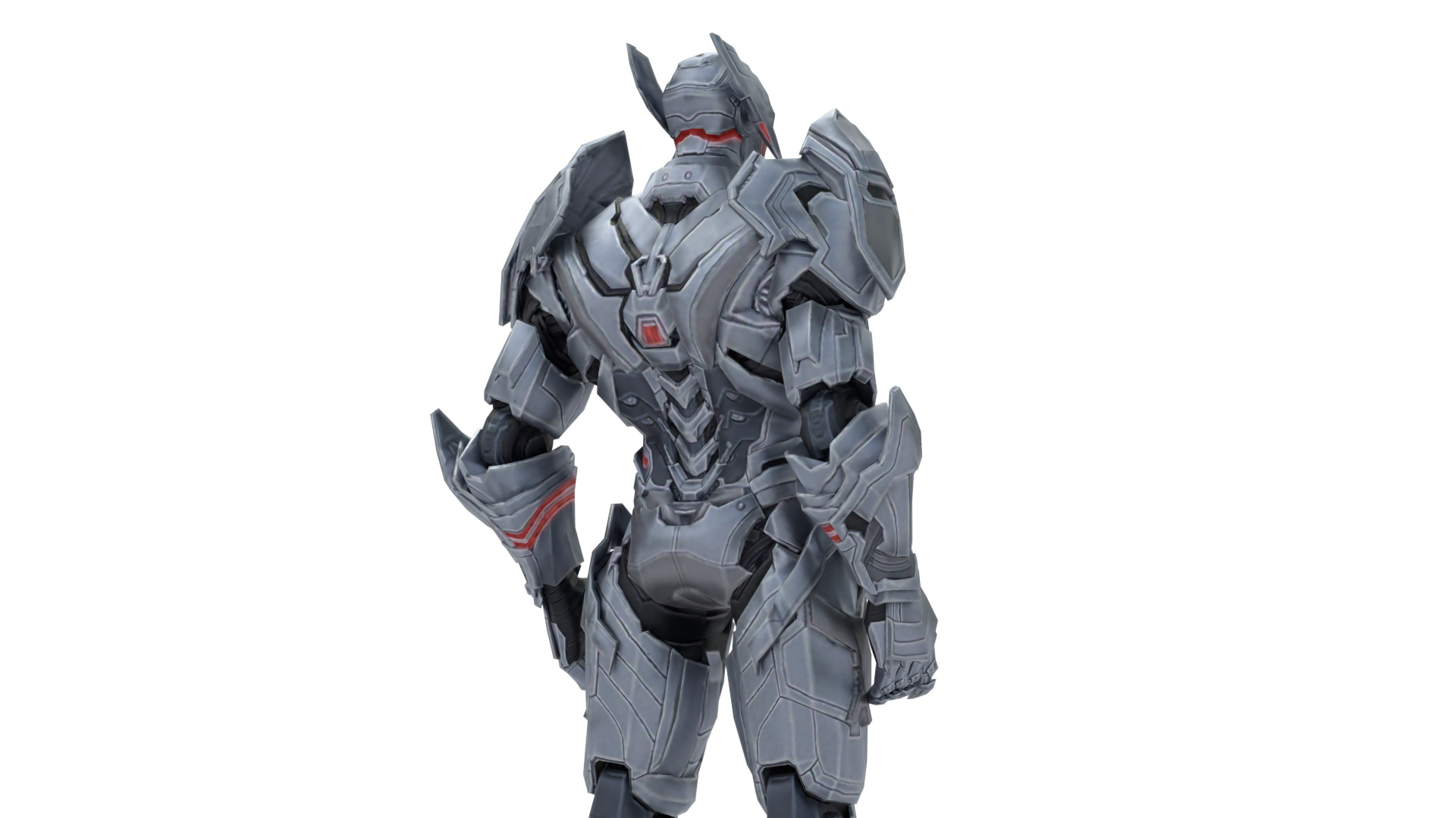 Ultron Futuristic AI Robot Overlord 3D Model Metallic Villain Low-poly 3D model_4