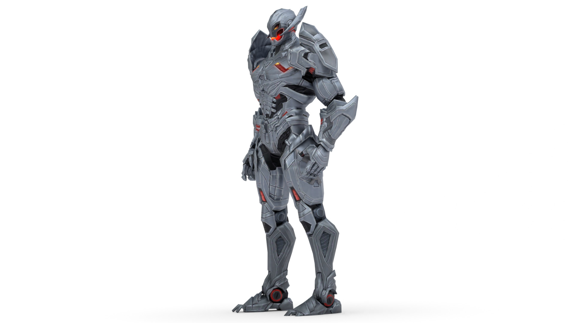 Ultron Futuristic AI Robot Overlord 3D Model Metallic Villain Low-poly 3D model_8