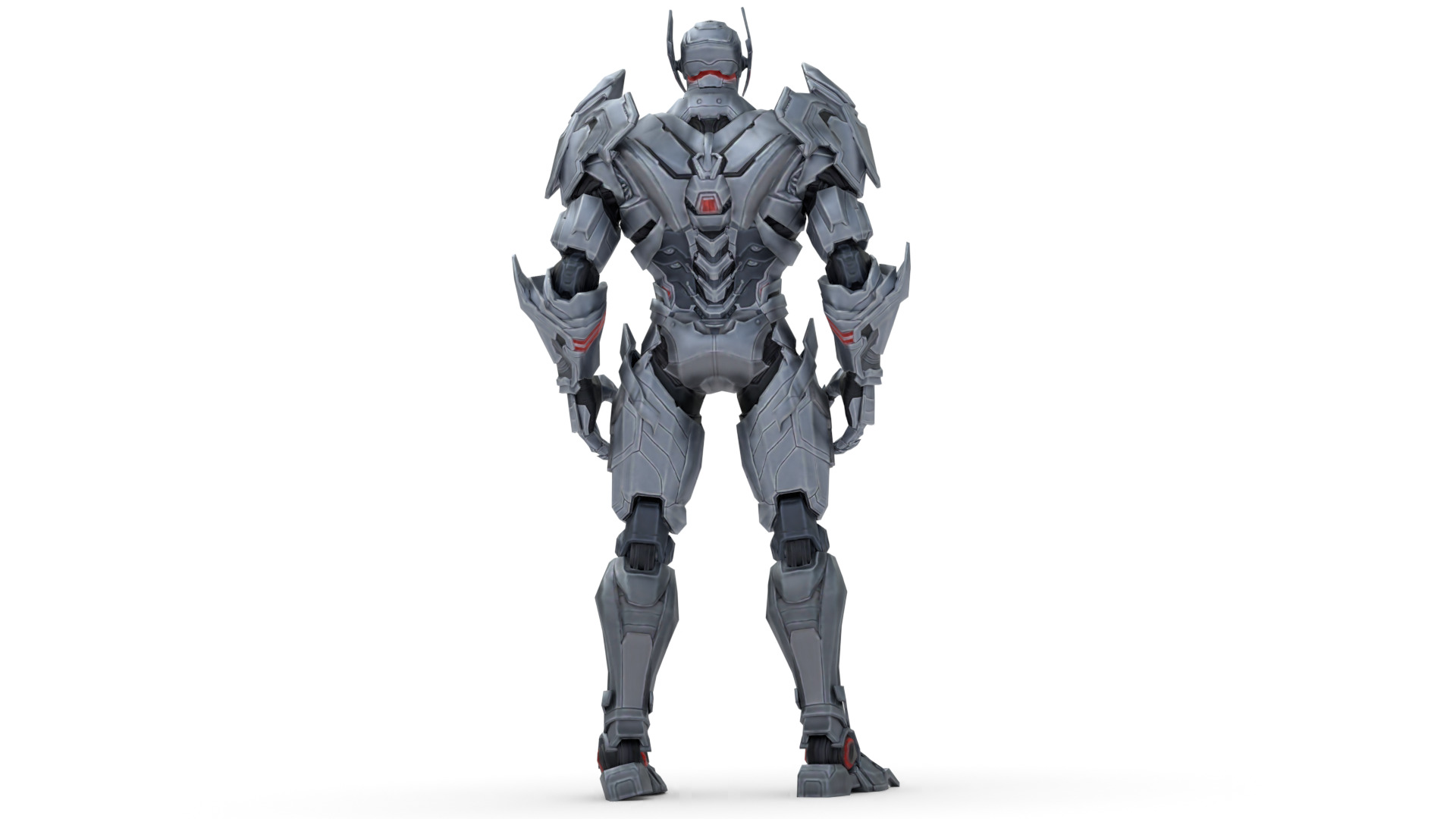 Ultron Futuristic AI Robot Overlord 3D Model Metallic Villain Low-poly 3D model_10