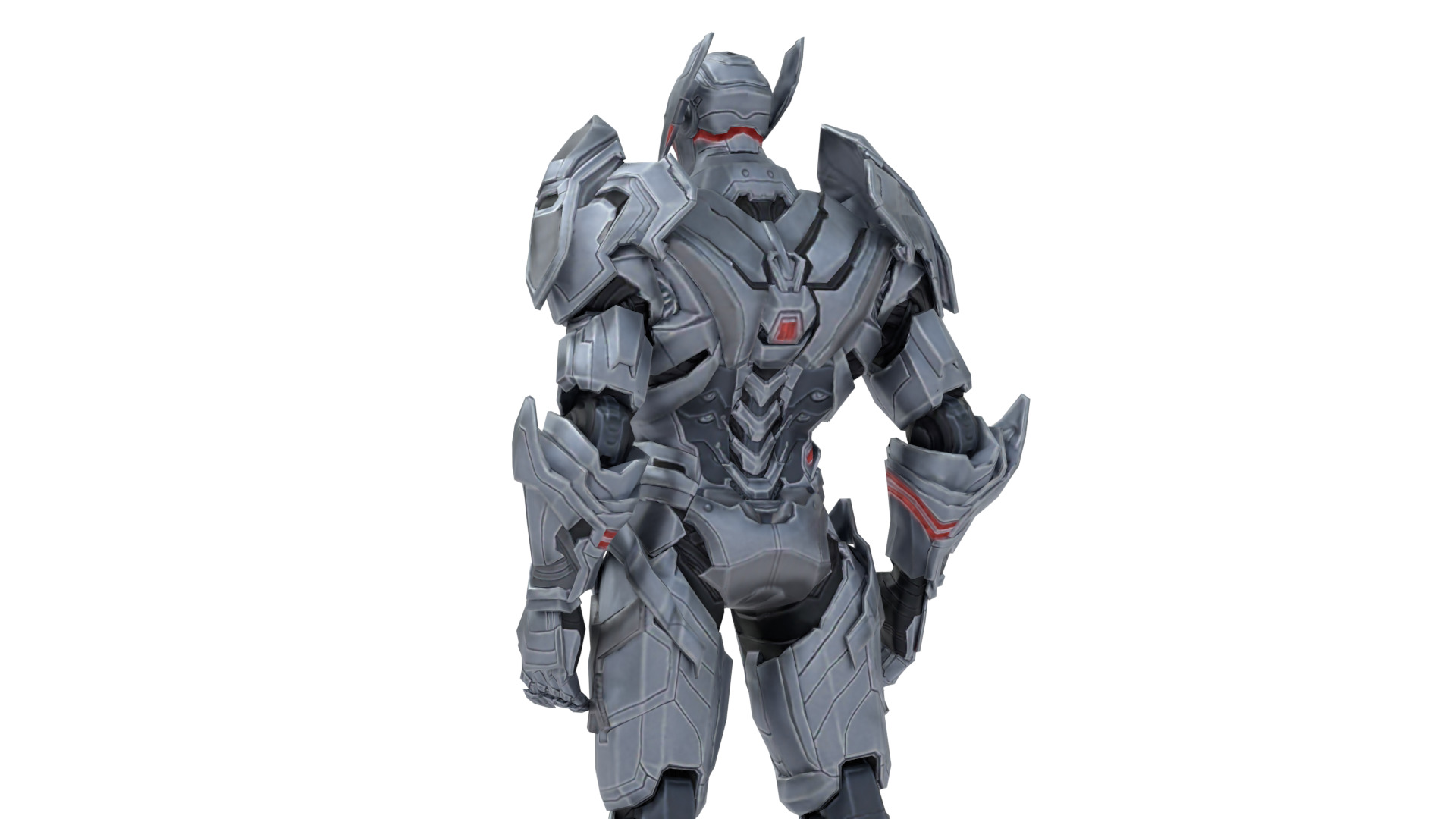 Ultron Futuristic AI Robot Overlord 3D Model Metallic Villain Low-poly 3D model_2