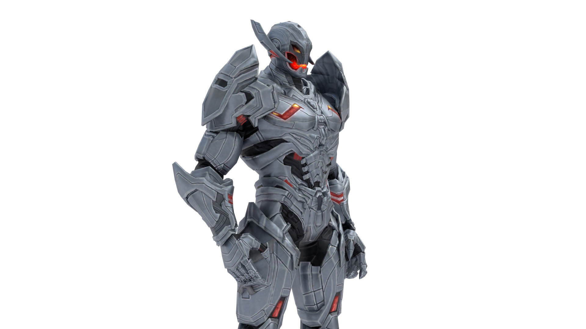 Ultron Futuristic AI Robot Overlord 3D Model Metallic Villain Low-poly 3D model_5