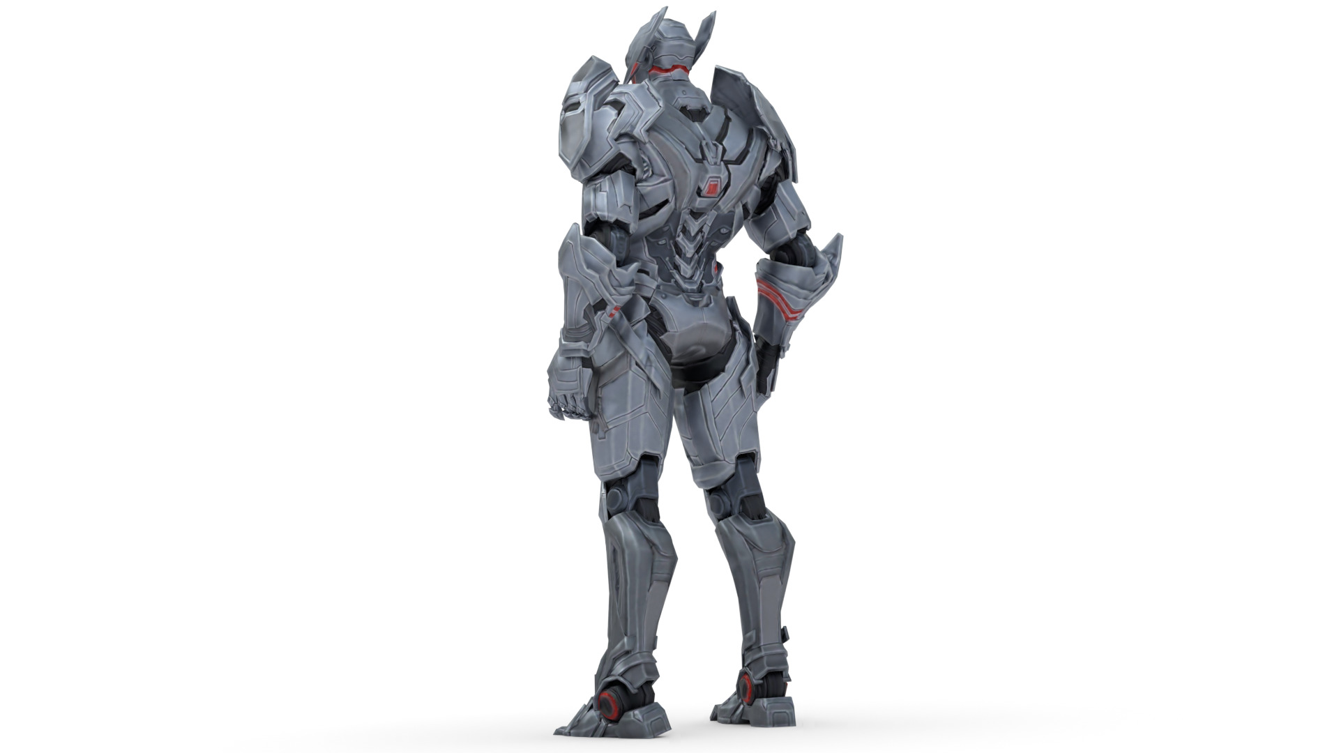 Ultron Futuristic AI Robot Overlord 3D Model Metallic Villain Low-poly 3D model_9