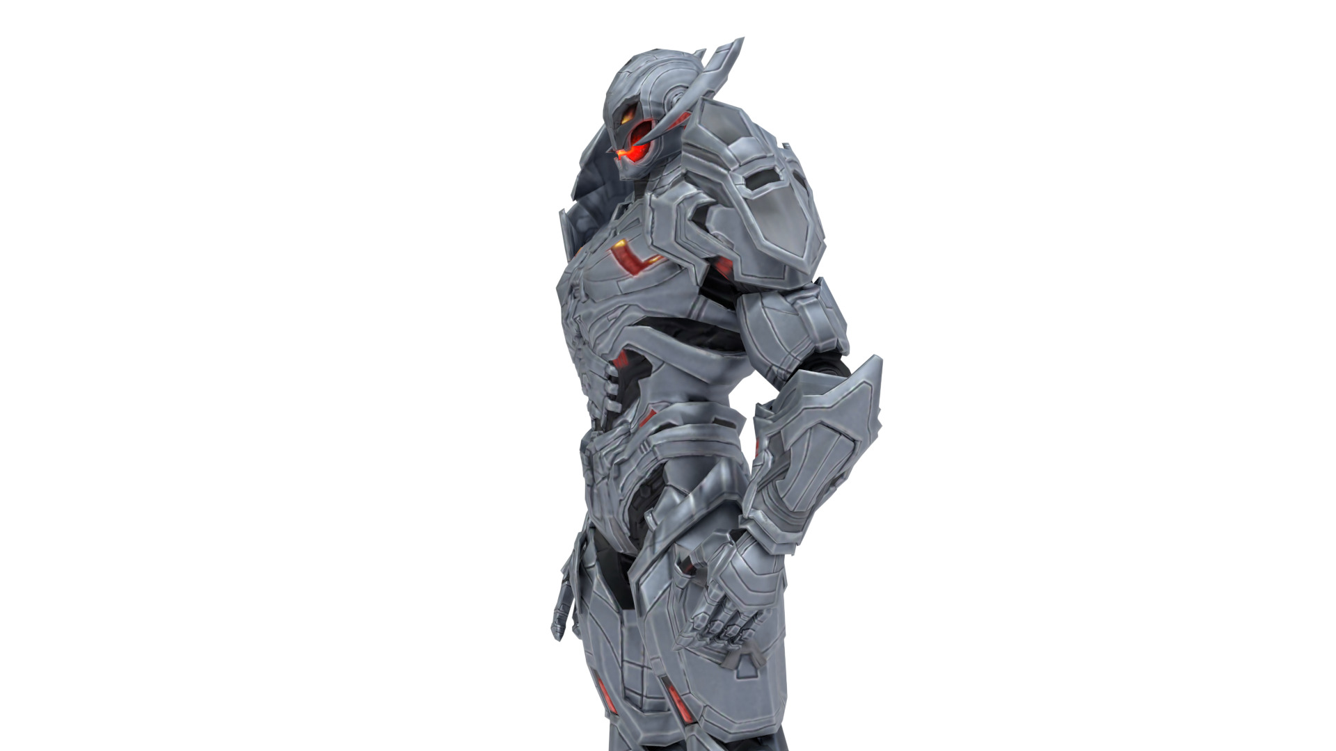 Ultron Futuristic AI Robot Overlord 3D Model Metallic Villain Low-poly 3D model_1