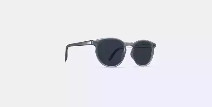 Biren Sunglasses in Dove Grey Low-poly 3D model