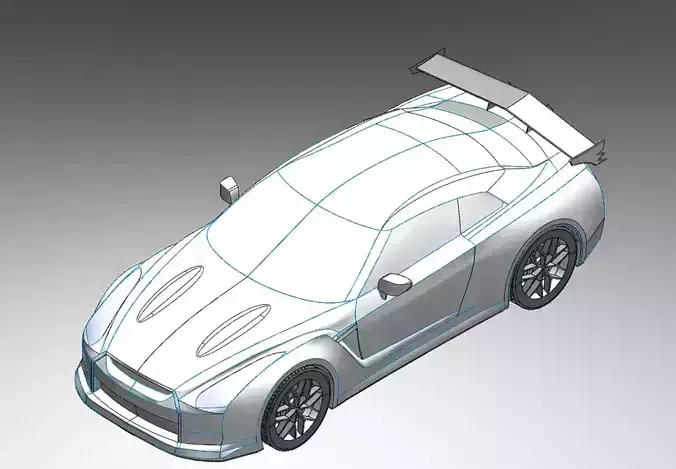 Nissan GTR car model assembly