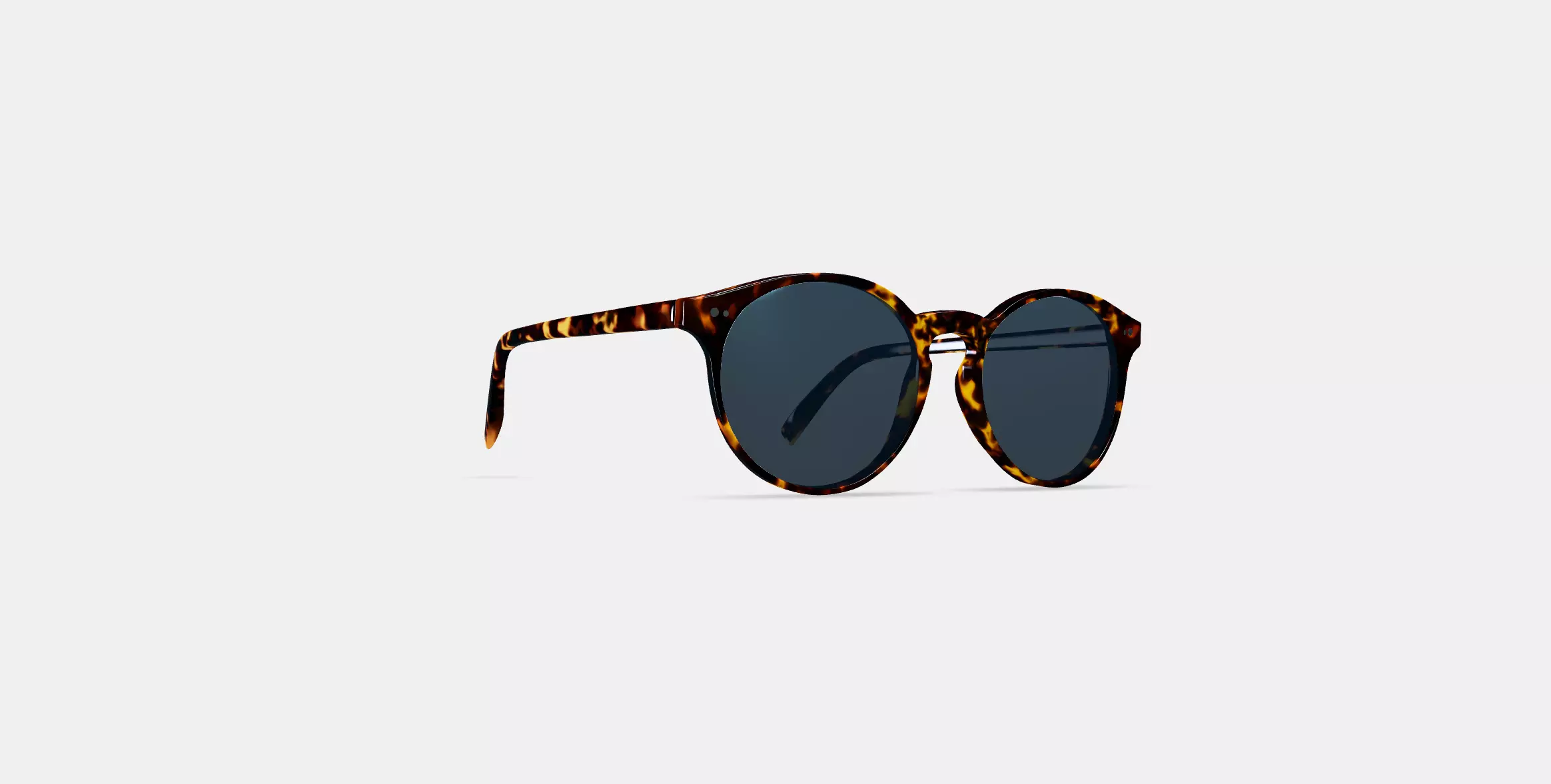 Renton Sunglasses in Black Oak Tortoise Low-poly 3D model