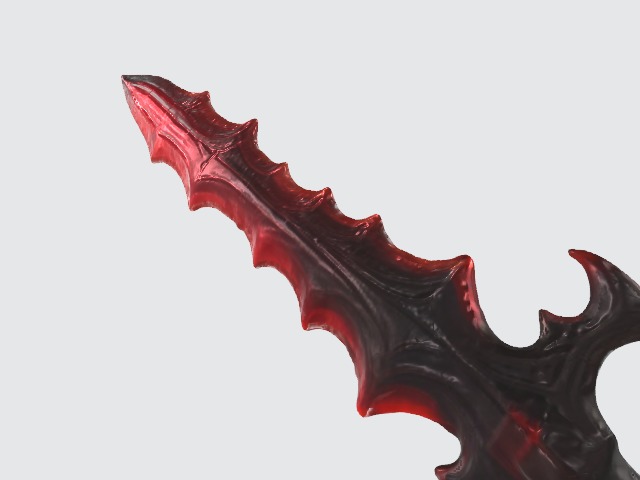 Evil red sword 3D model_2