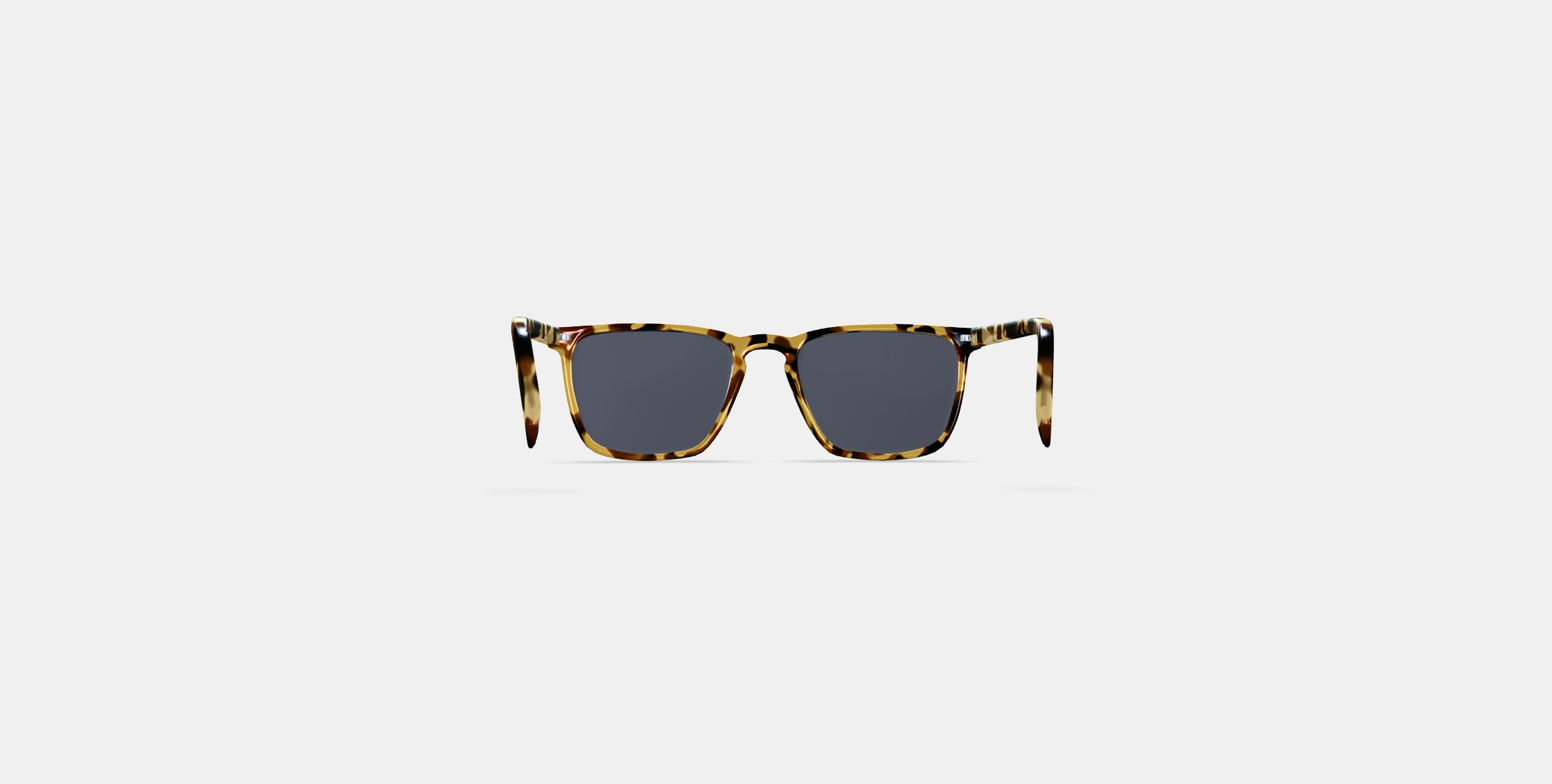 Sutton Low Bridge Fit Sunglasses in Walnut Tortoise Low-poly 3D model_14