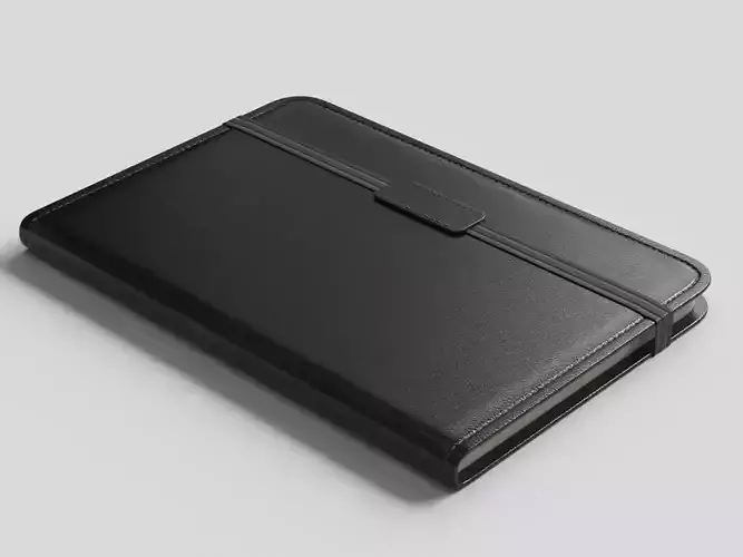black leather notebook 