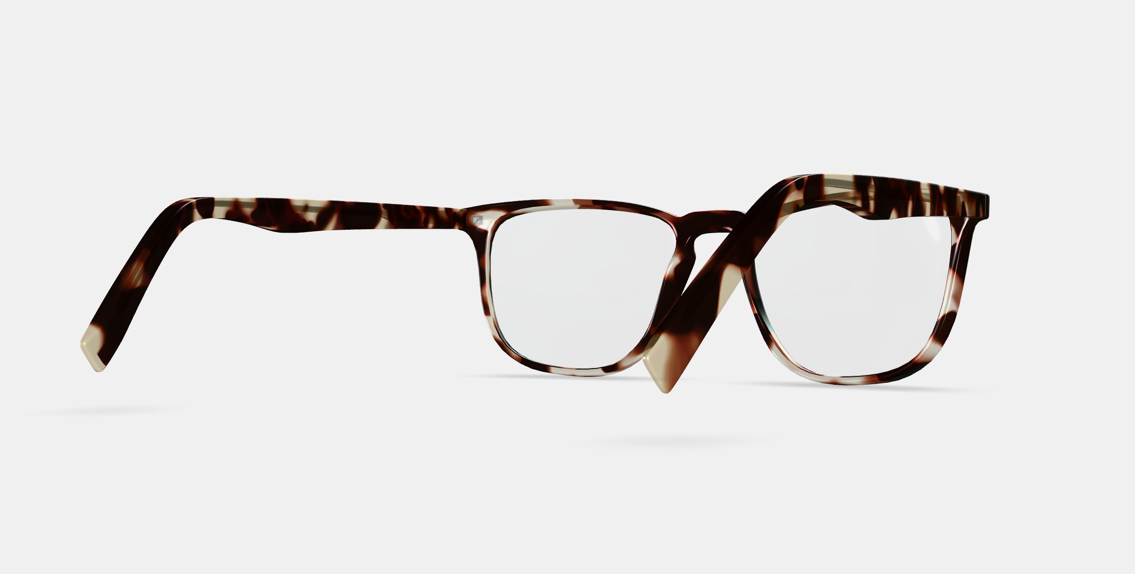 Vaughan Eyeglasses in Burnt Lemon Tortoise Low-poly 3D model_6