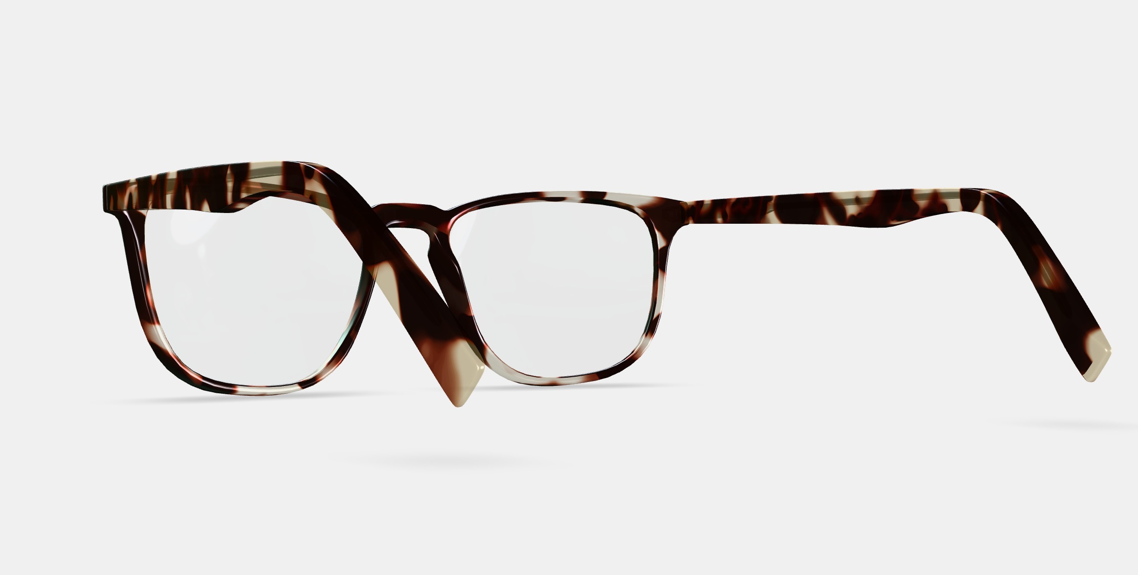 Vaughan Eyeglasses in Burnt Lemon Tortoise Low-poly 3D model_3