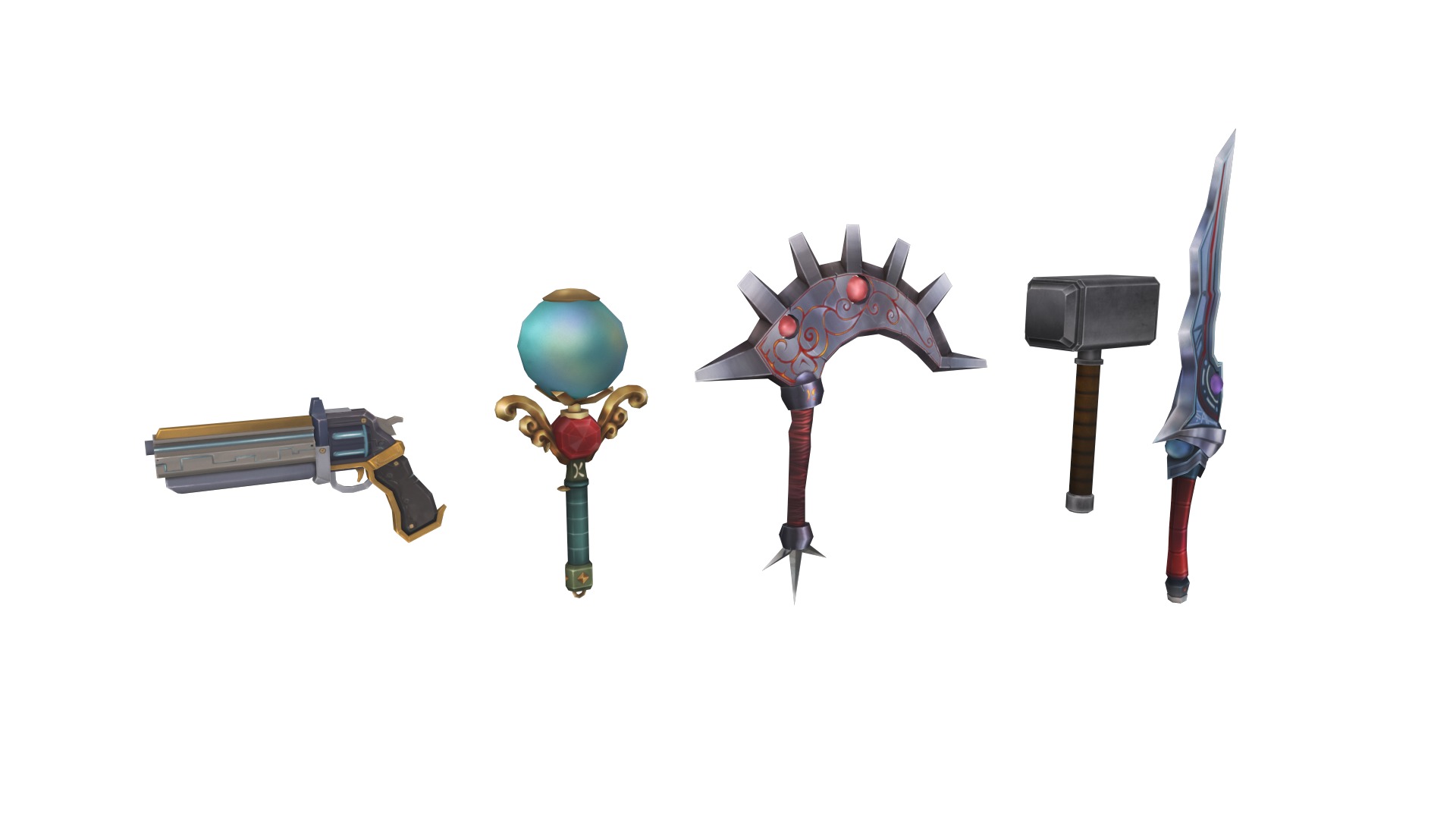 Stylized Weapon - Low poly Low-poly 3D model_28