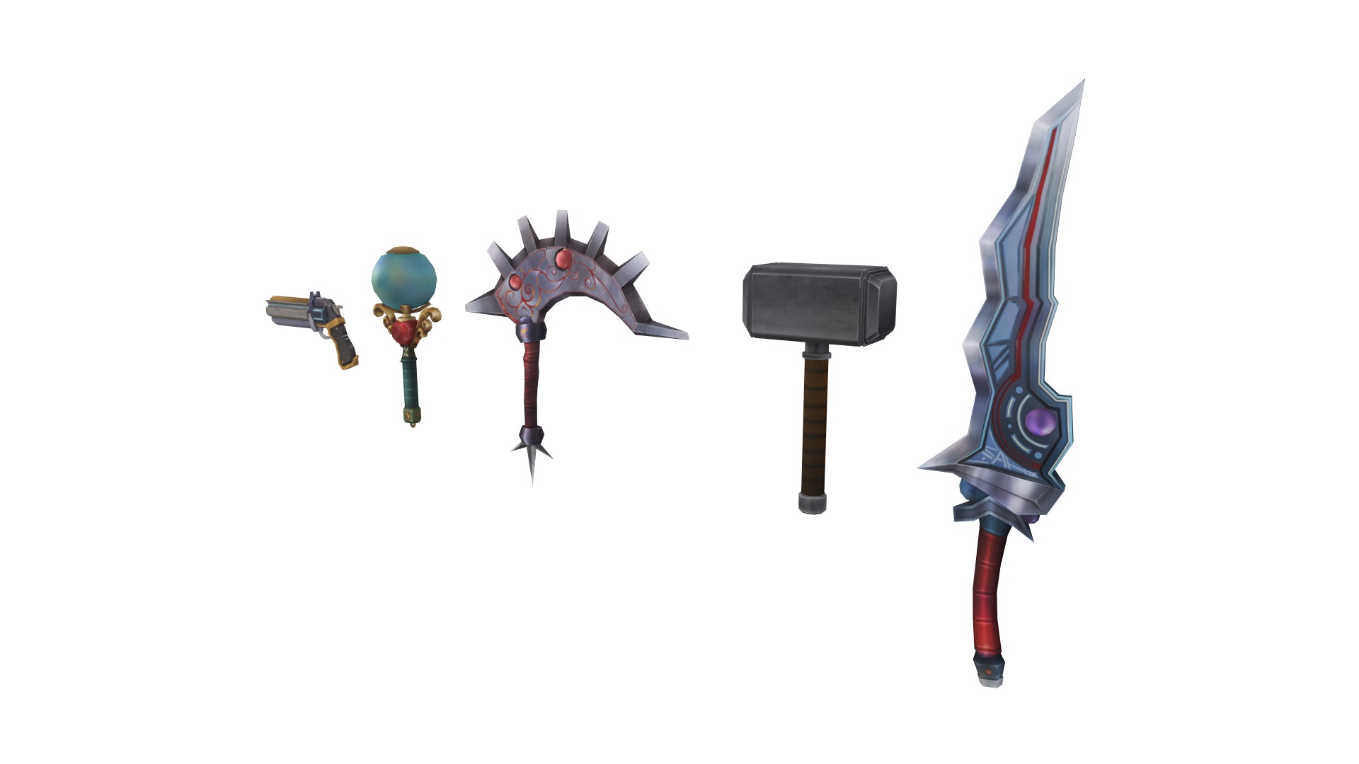 Stylized Weapon - Low poly Low-poly 3D model_27