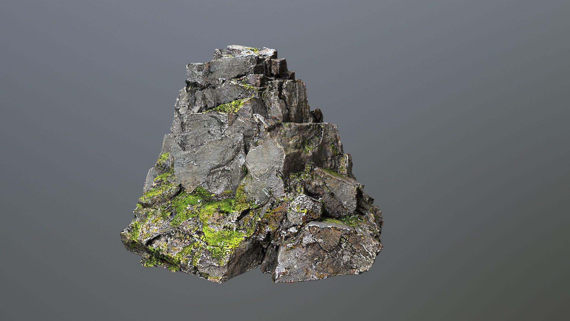forest rocks Low-poly 3D model_7