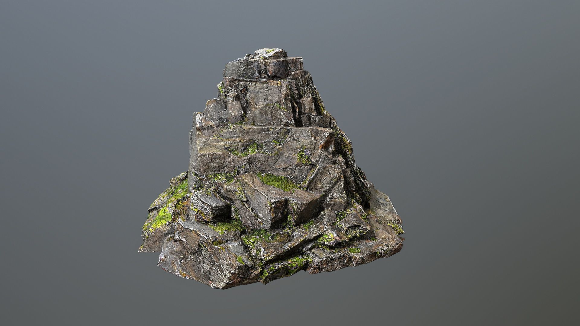 forest rocks Low-poly 3D model_8