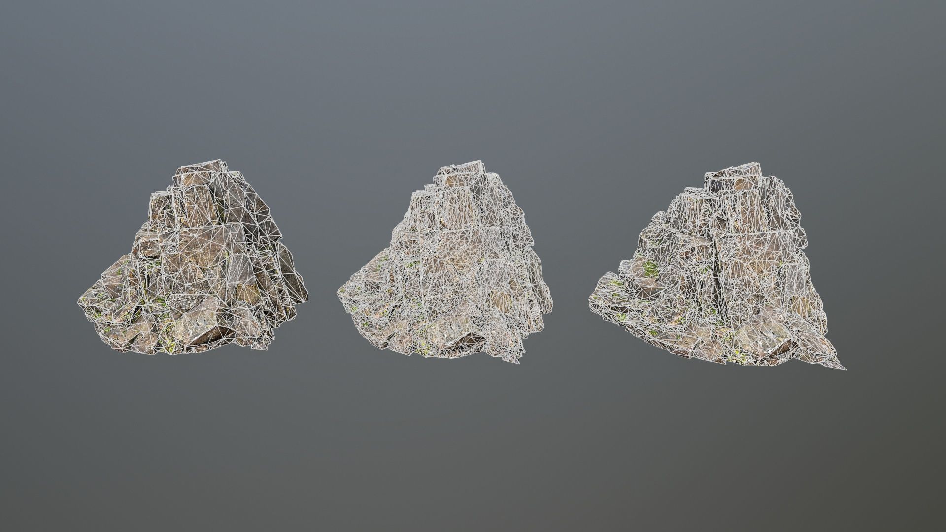 forest rocks Low-poly 3D model_11