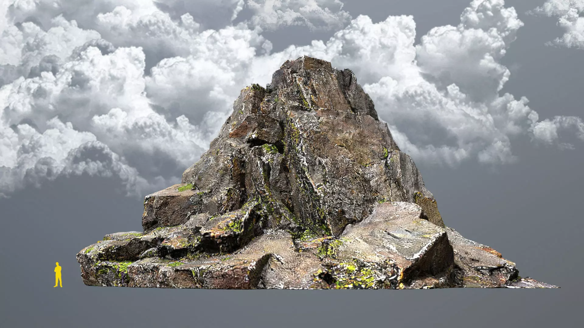 forest rocks Low-poly 3D model_0