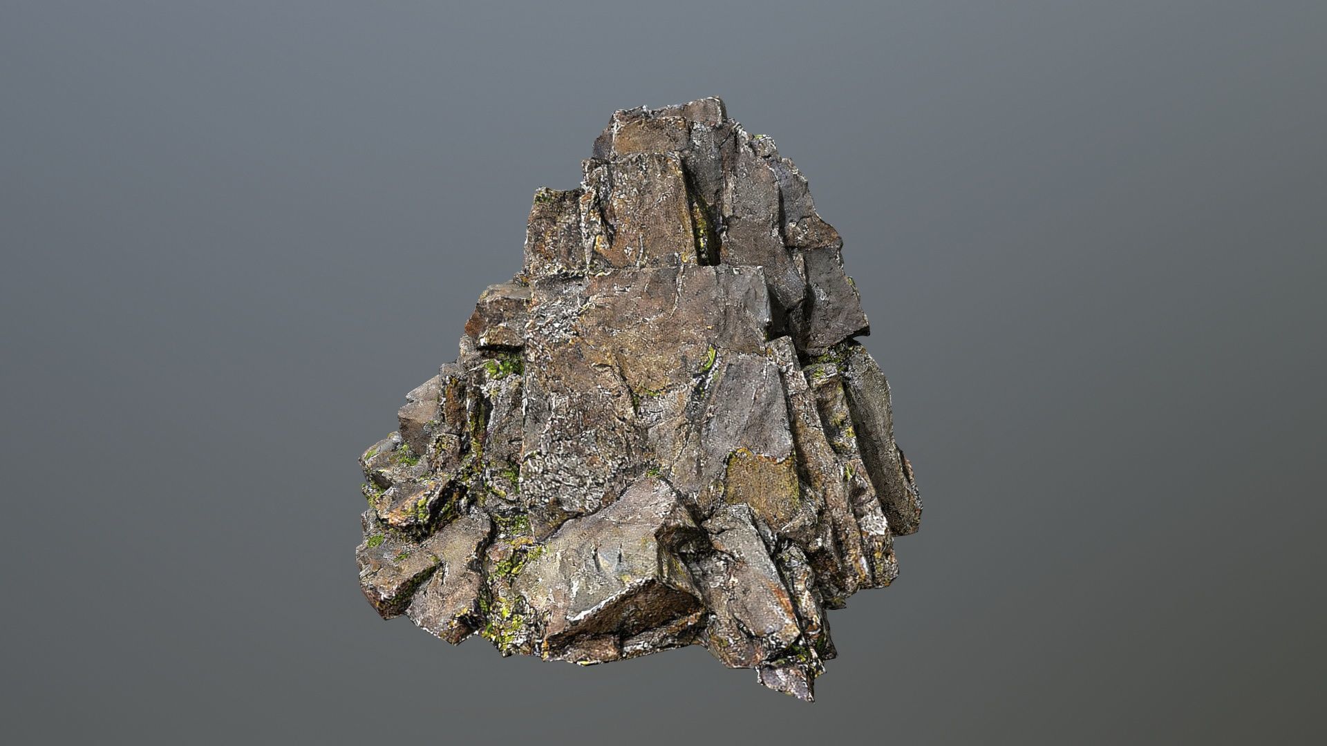 forest rocks Low-poly 3D model_2
