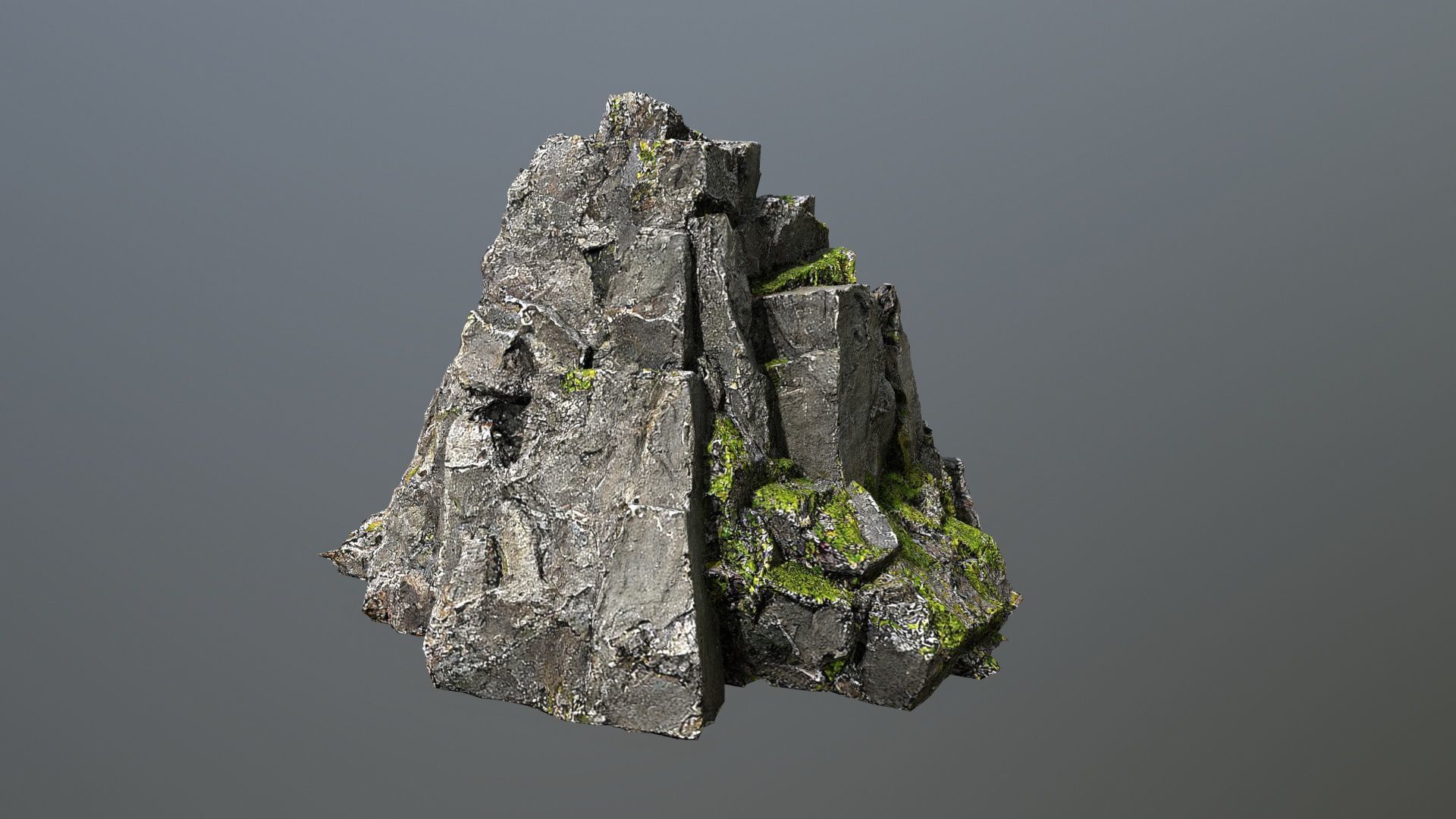 forest rocks Low-poly 3D model_5
