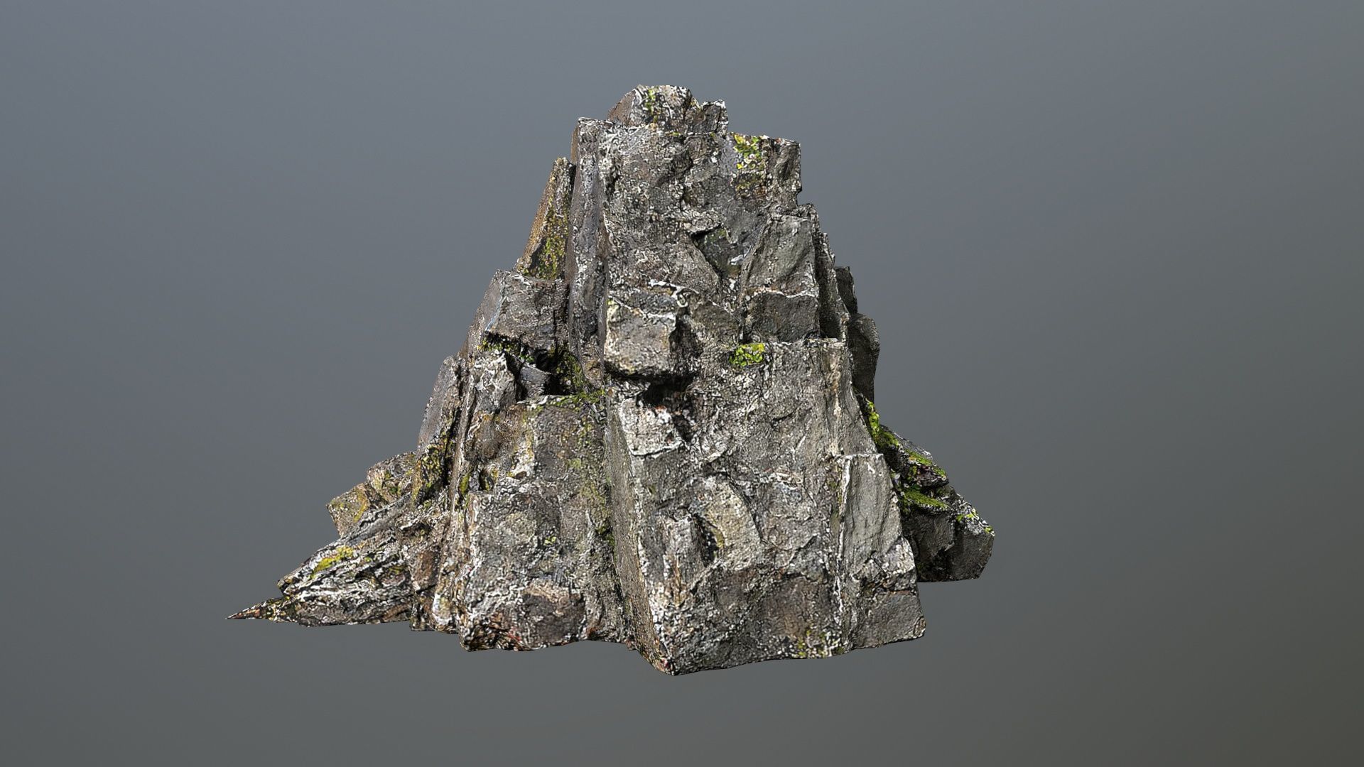 forest rocks Low-poly 3D model_4