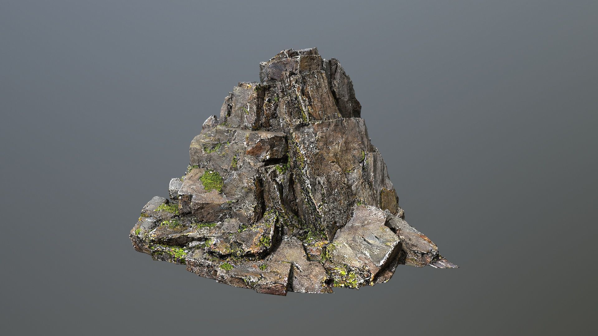 forest rocks Low-poly 3D model_9
