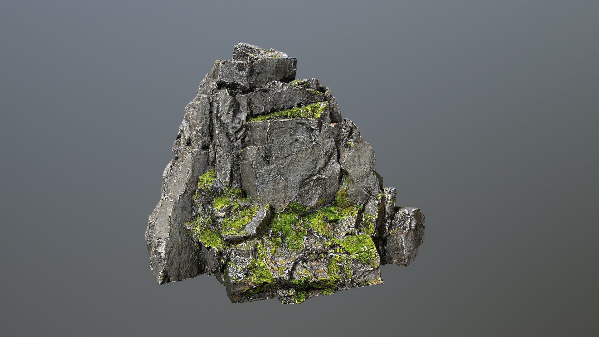 forest rocks Low-poly 3D model_6