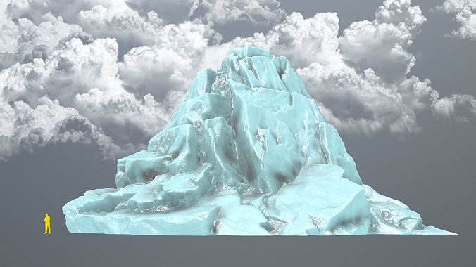 ice rocks Low-poly 3D model