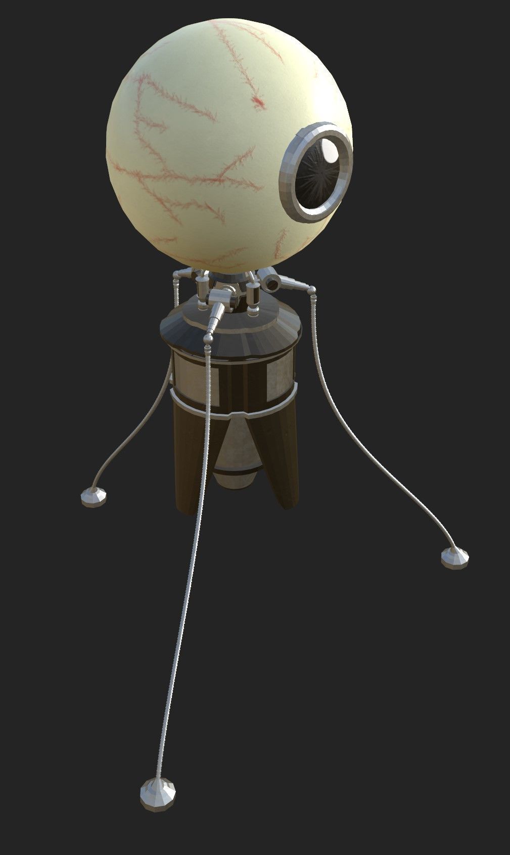 Orbital Scout Drone Low-poly 3D model_3