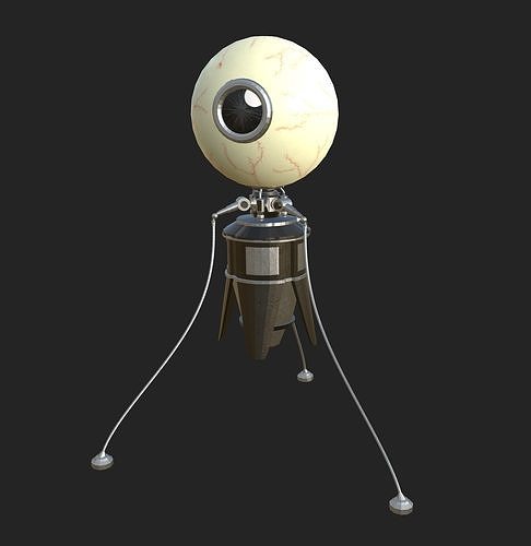 Orbital Scout Drone Low-poly 3D model