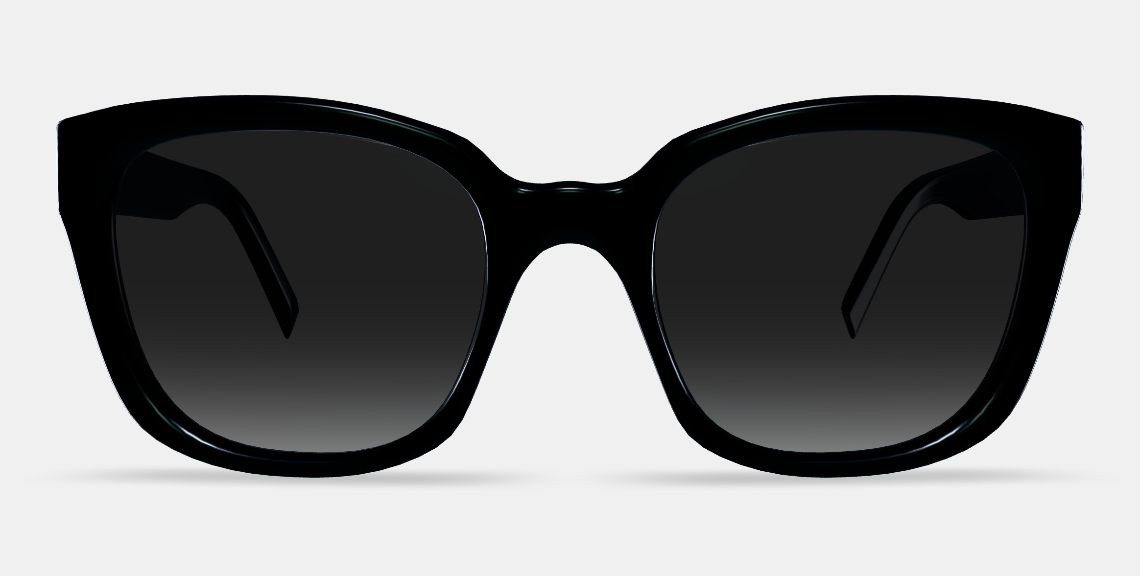 Aubrey Low Bridge Fit Sunglasses in Jet Black Low-poly 3D model_10