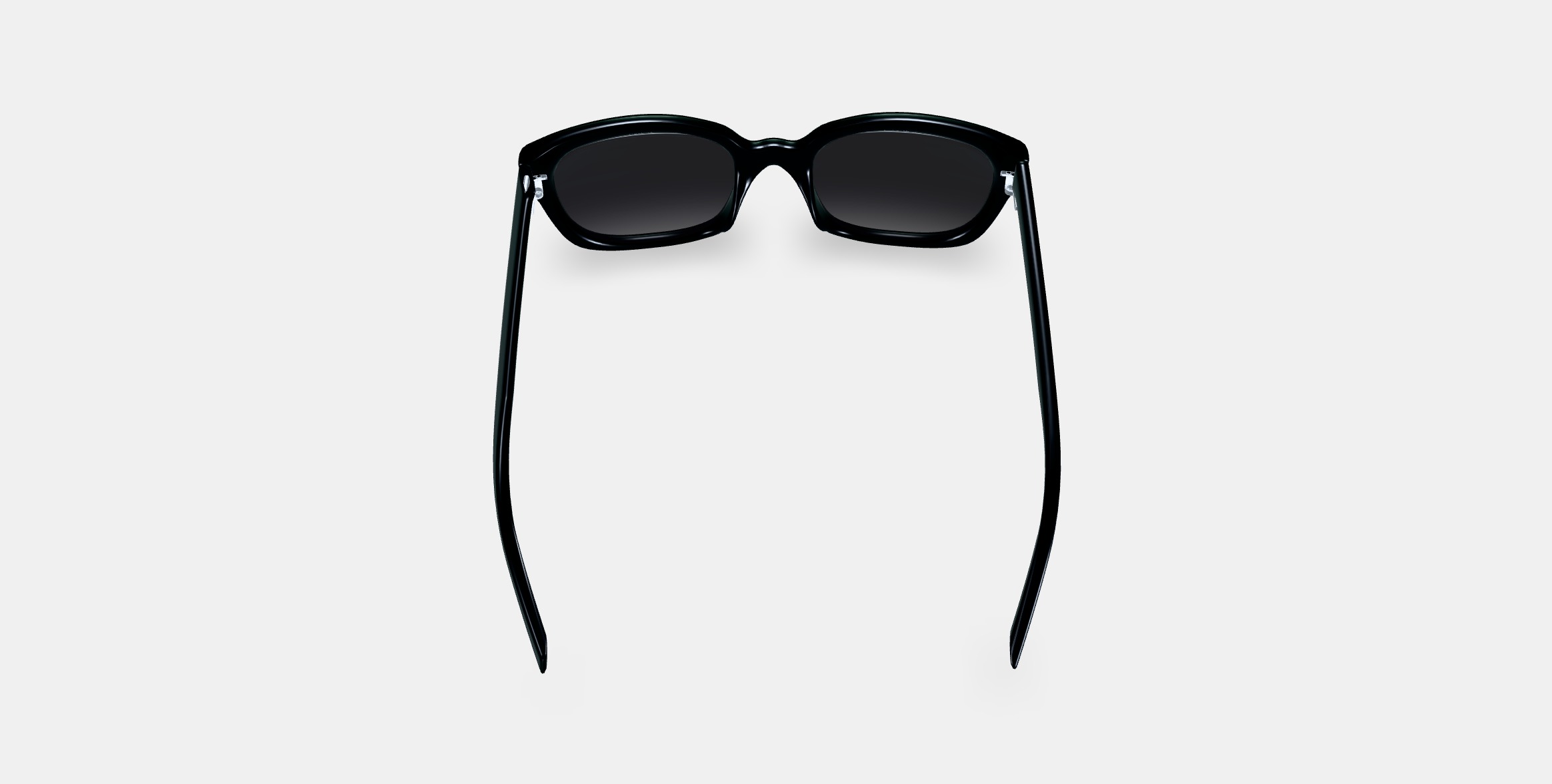 Aubrey Low Bridge Fit Sunglasses in Jet Black Low-poly 3D model_2