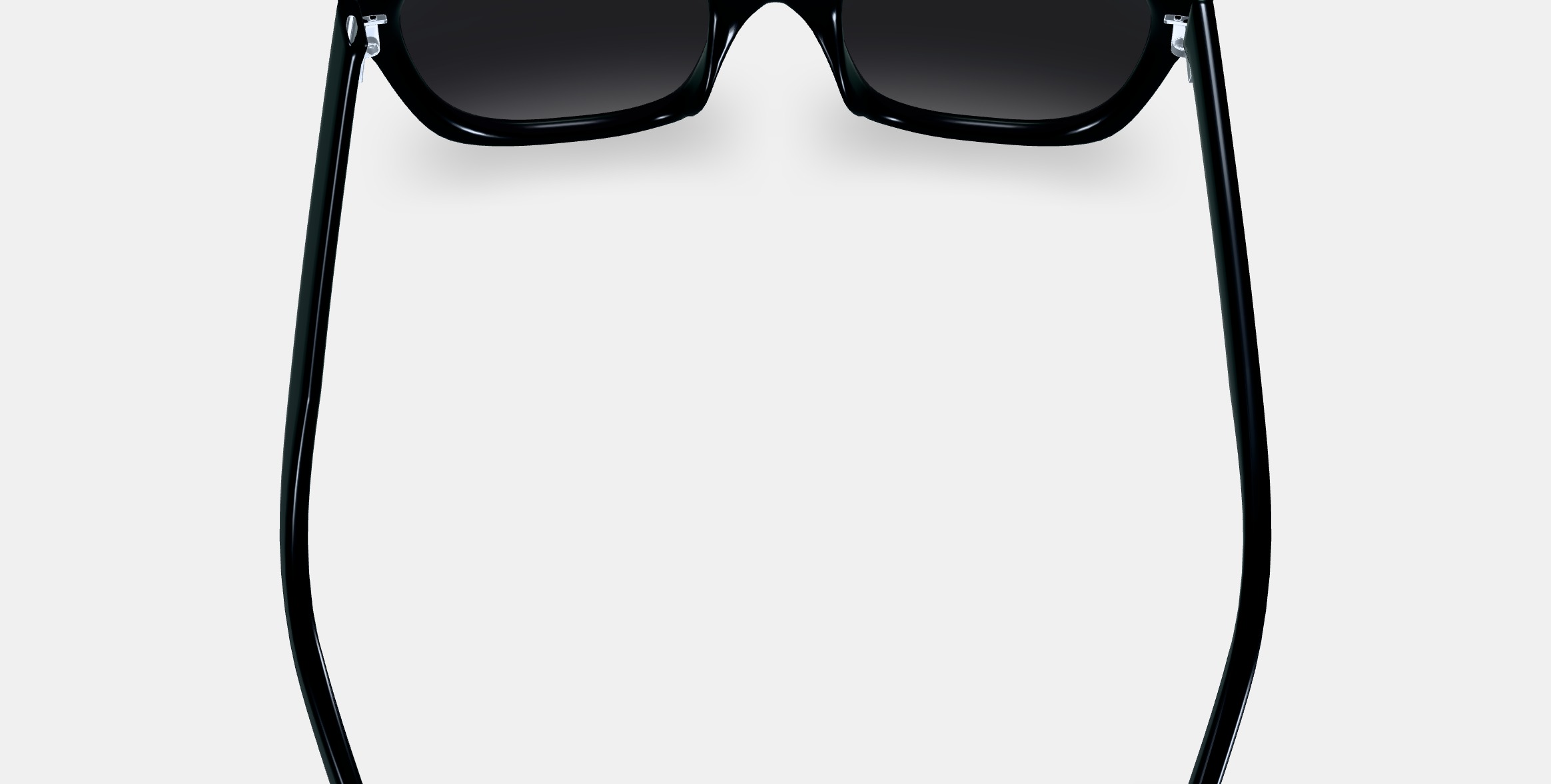 Aubrey Low Bridge Fit Sunglasses in Jet Black Low-poly 3D model_5