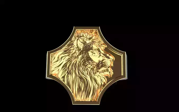 man signet lion ring model 1035