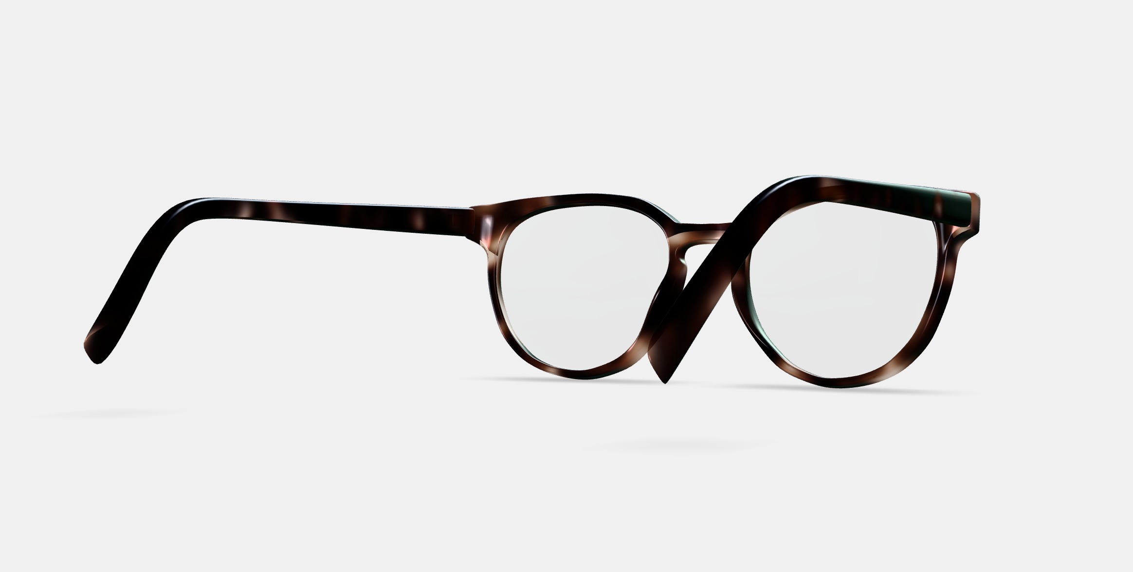 Wright Eyeglasses in Cognac Tortoise Low-poly 3D model_6