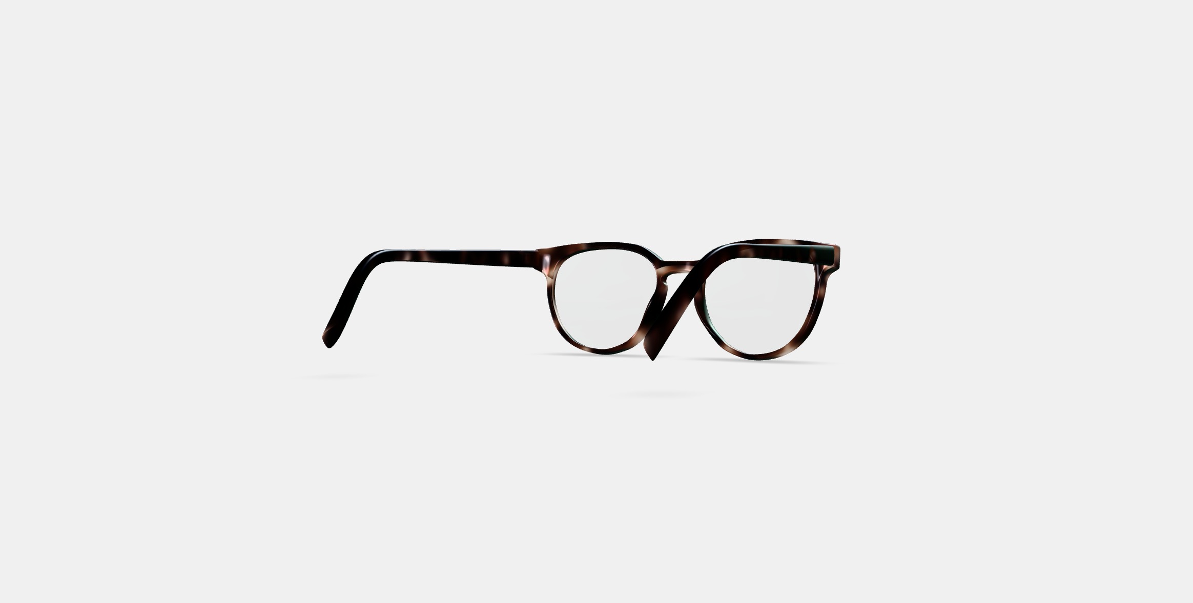 Wright Eyeglasses in Cognac Tortoise Low-poly 3D model_4
